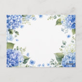 Teddybeer Houdt Van Hydrangea Bloemen Briefkaart (Achterkant)