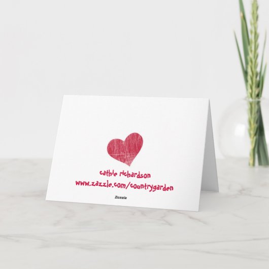 Teddybeer houdt van Valentijnsdag voor kinderen Feestdagen Kaart (Achterkant)