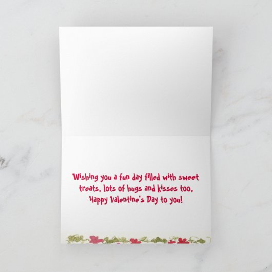 Teddybeer houdt van Valentijnsdag voor kinderen Feestdagen Kaart (Binnen)