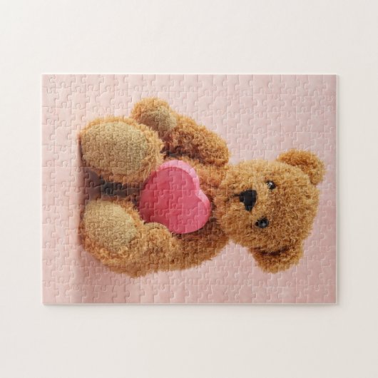 teddybeer I luv u puzzel Legpuzzel (Horizontaal)