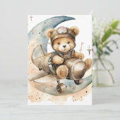 Teddybeer in de aankondiging van de geboorte van h (Staand voorkant)