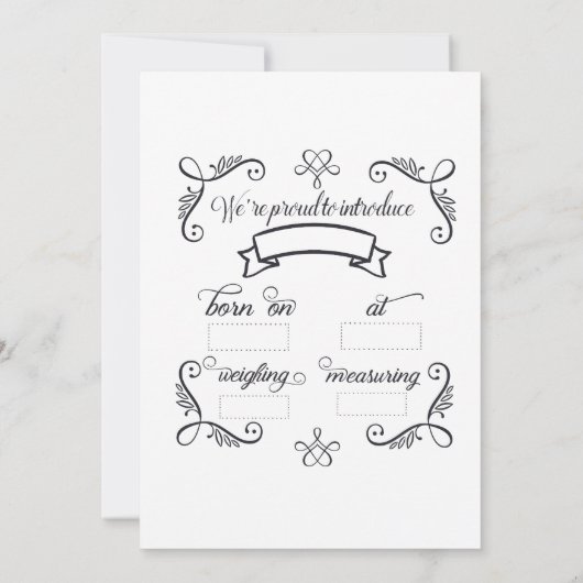 Teddybeer in de aankondiging van de geboorte van h (Achterkant)