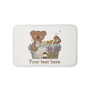Teddybeer in de Badmat van de Ton van het Bad