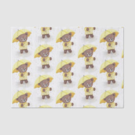 Teddybeer in de regen tissuepapier