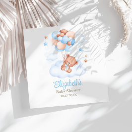 Teddybeer in de Sky Baby shower servetten