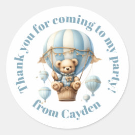 Teddybeer in een ballon ronde sticker