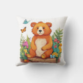 Teddybeer in een magische tuin kussen (Achterkant)