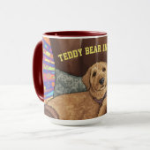 Teddybeer in een stoel, de mok (Voorkant links)