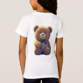 Teddybeer in een weide, schattig kinder t-shirt (Achterkant)
