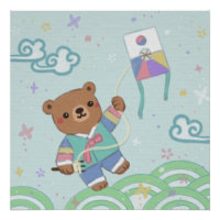 Teddybeer in Hanbok: vliegeren