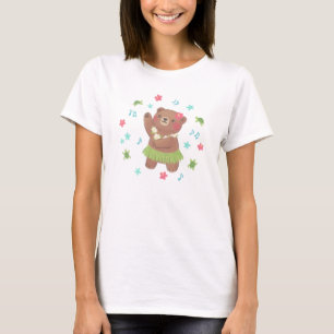 Teddybeer in Hawaii Illustratie T-shirt
