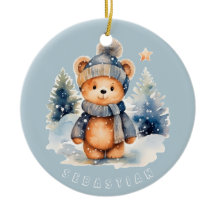 Teddybeer in het bos, gepersonaliseerd