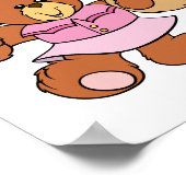 teddybeer is een mooi vierkant dansende teddyse poster (Hoek)
