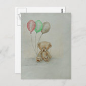 teddybeer jarig briefkaart (Voorkant / Achterkant)