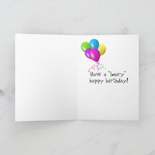 teddybeer jarig kaart (Binnen)