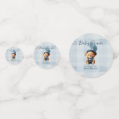 Teddybeer Jean Baby shower Blue Confetti (Voorkanten)