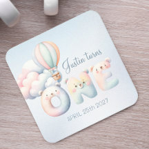 Teddybeer jongen 1e verjaardag hete luchtballon