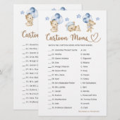 Teddybeer jongen baby shower Cartoon Moms (Voorkant / Achterkant)