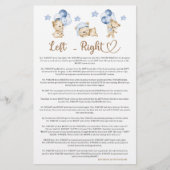 Teddybeer jongen baby shower Links Rechts (Voorkant)