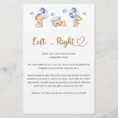 Teddybeer jongen baby shower Links Rechts (Achterkant)