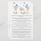 Teddybeer jongen baby shower Links Rechts (Voorkant / Achterkant)