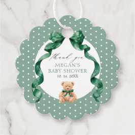 Teddybeer Jongens Baby Shower  Bedankjes Labels