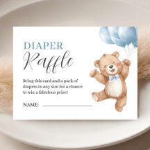Teddybeer Jongens Baby Shower Luier Raffle