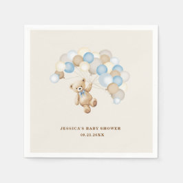Teddybeer Jongens Baby Shower Servet