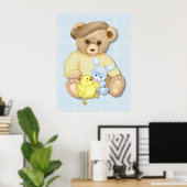 Teddybeer Jongens Slaapkamer Pret Poster (Thuiskantoor)