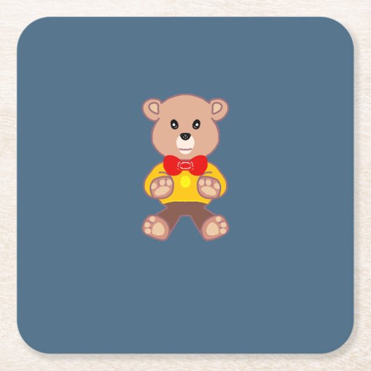 Teddybeer  kartonnen onderzetters (Voorkant)