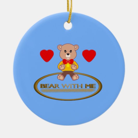 Teddybeer keramisch ornament (Voorkant)