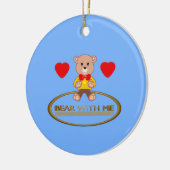 Teddybeer keramisch ornament (Links)
