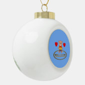Teddybeer keramische bal ornament (Links)