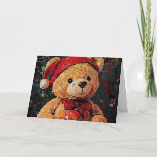  teddybeer kerst Kaart (Voorkant)
