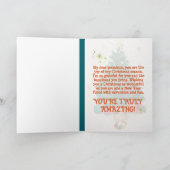 Teddybeer kerstwensen voor kleinkind feestdagen kaart (Binnen)