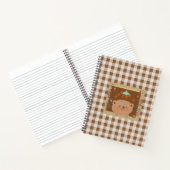 Teddybeer kijkt uit het raam notitieboek (Binnen)