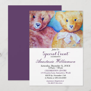 TEDDYBEER KINDERPARTY EVENEMENT UITNODIGING