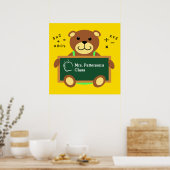 Teddybeer Klasposters Poster (Keuken)