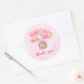 Teddybeer klassieke ronde sticker (Envelop)