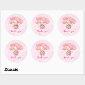Teddybeer klassieke ronde sticker (Vel)