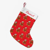 Teddybeer Kleine Kerstsok (Voorkant (Hangend))
