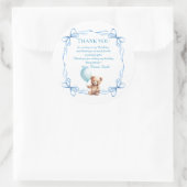 Teddybeer kleurrijke ballonbeer eerste verjaardag ronde sticker (Tas)