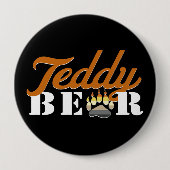 Teddybeer Knop Ronde Button 4,0 Cm (Voorkant)