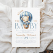 Teddybeer Knuffel Blauwe Luchtballon Kaart