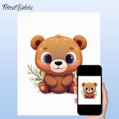 Teddybeer Knuffel Wit Fantasievol Bosdier 🧸 Poster