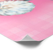 Teddybeer knuffelt baby roze print (Hoek)