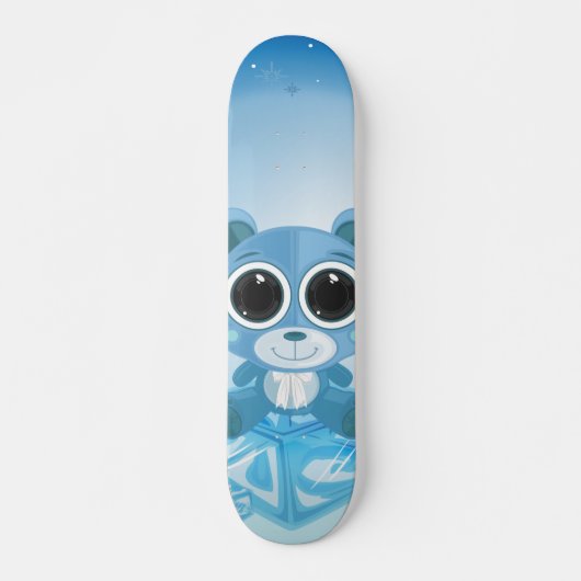 Teddybeer - Koel Blauw Persoonlijk Skateboard (Voorkant)