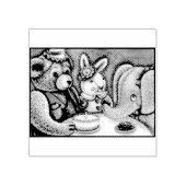 TEDDYBEER, KONIJN & OLIFANT PARTY RUBBER STEMPEL (Afrduk)