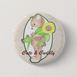 Teddybeer, Ladybug en Sunflower Button