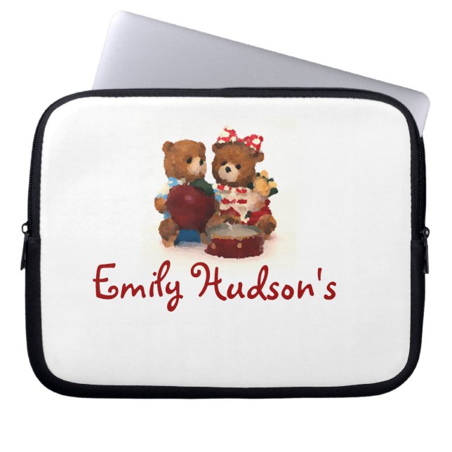 teddybeer laptop sleeve (Voorkant)